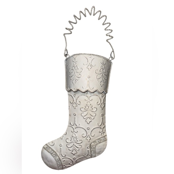 Other - Vintage Style Embossed Metal Christmas Stocking